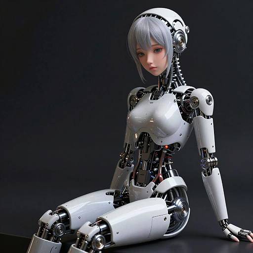 Ultra-Detailed Mechanical Girl Illustration