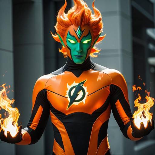 Larfleeze Cosplay with Fiery Effects