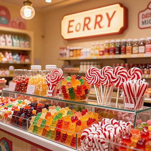 Colorful Candy Store Aesthetic Display