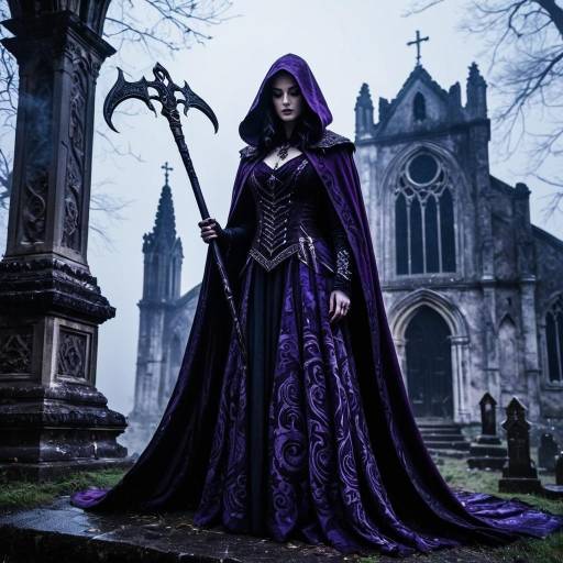 Ethereal Banshee in Gothic Ruins