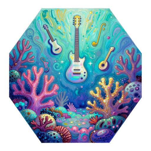 Bioluminescent Coral Reef Art Panel