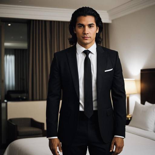 Confident Man in Tailored Dark Suit
