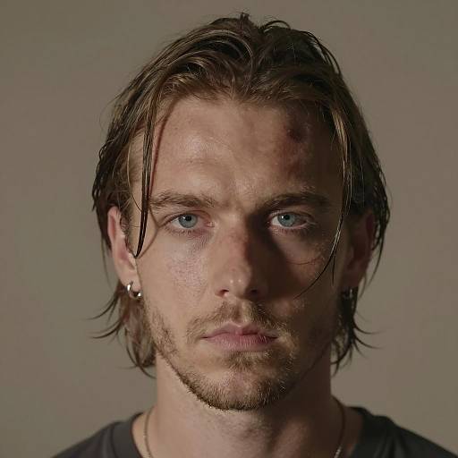 Intense Portrait of a Man with Details