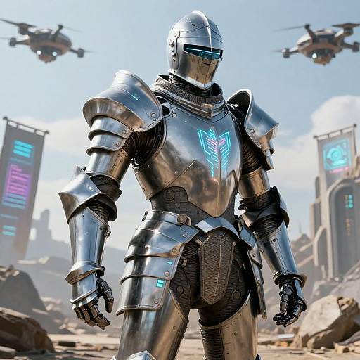 Futuristic Sci-Fi Knight Armor