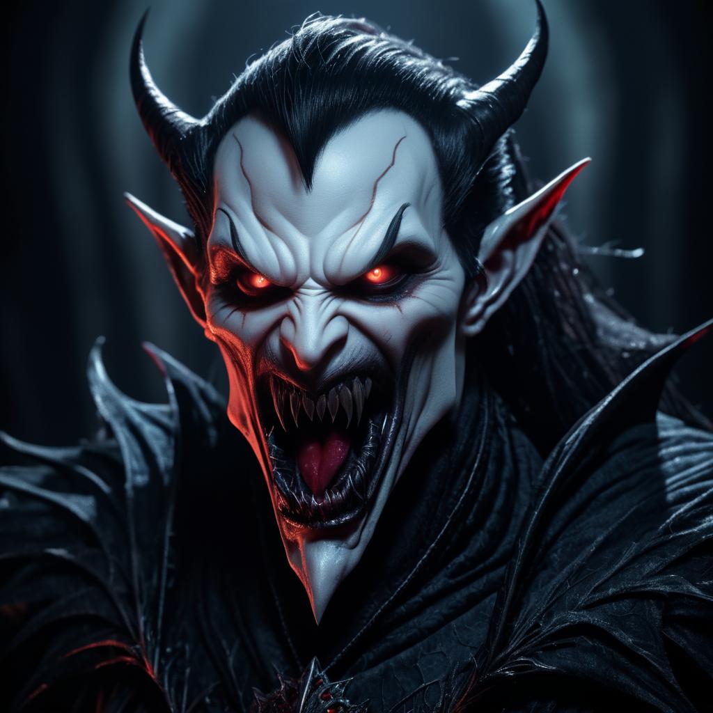 Grotesque Male Vampire in Dark Fantasy Art