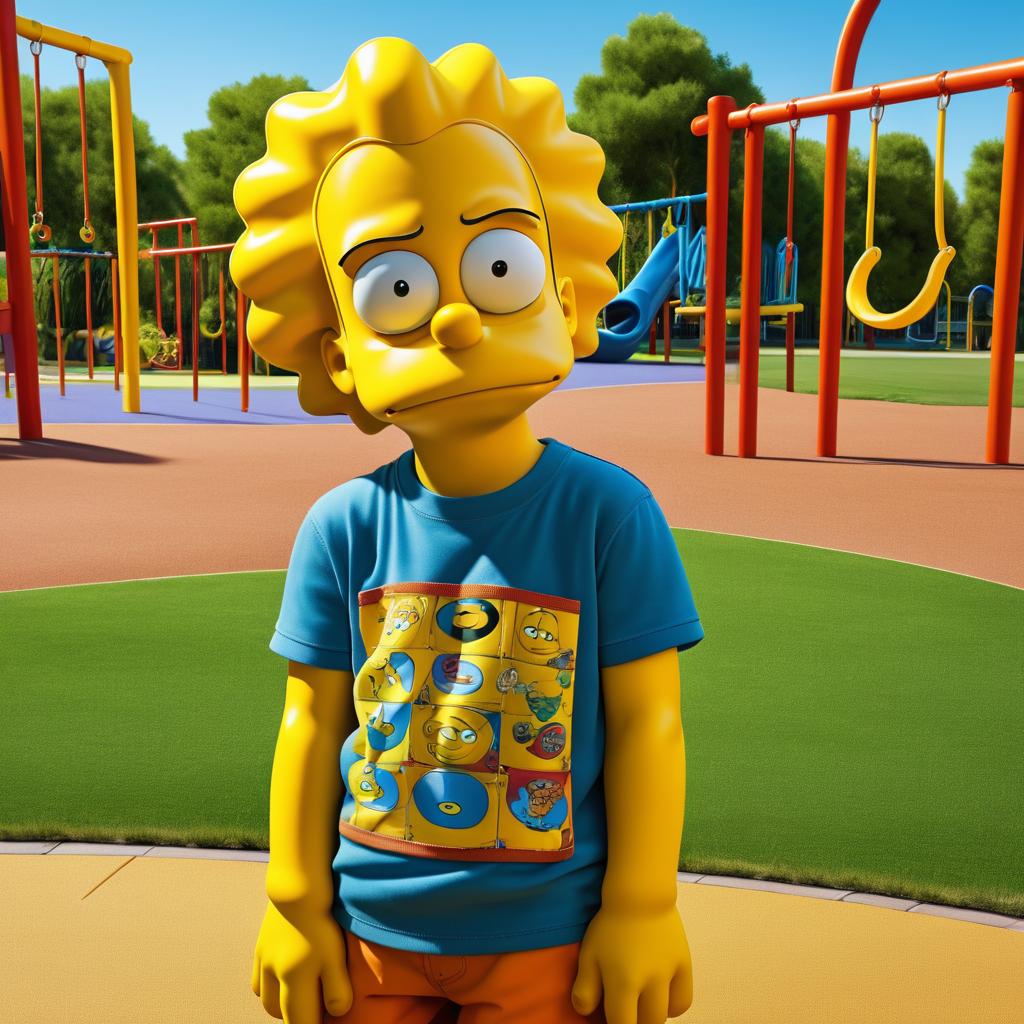 Lost Bart Simpson at the Playground