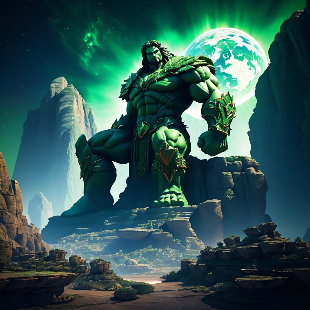 Majestic Earth Titan on Rocky Throne