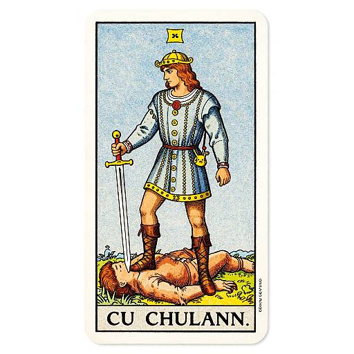 Cu Chulainn Tarot Card Illustration