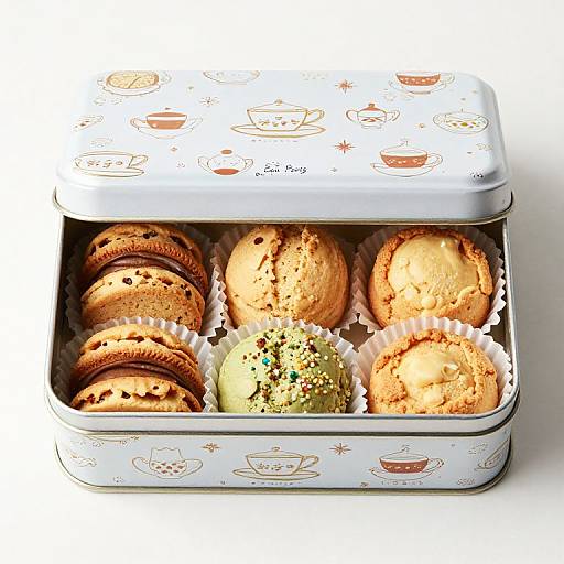 Vintage Tea Party Biscuit Tin