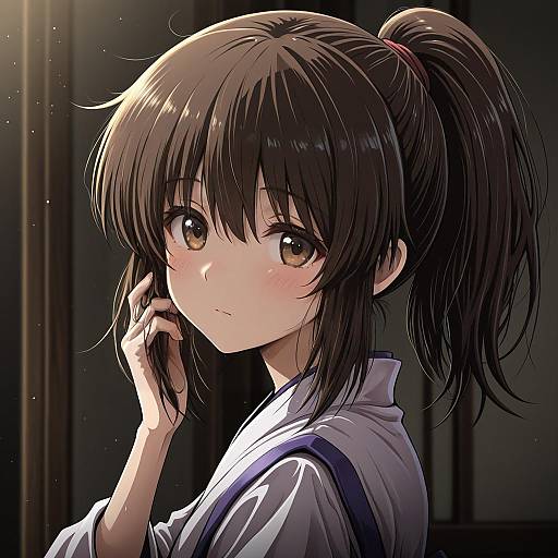 Illustration of Ogino chihiro, sen to chihiro no kamikakushi in the style of Fujitaka nasu