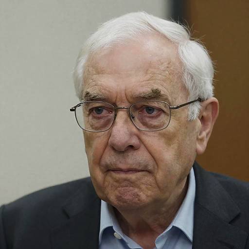 Serious Elderly Man in Formal Attire