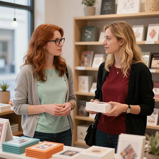 Two Women Shopping in Bookstore