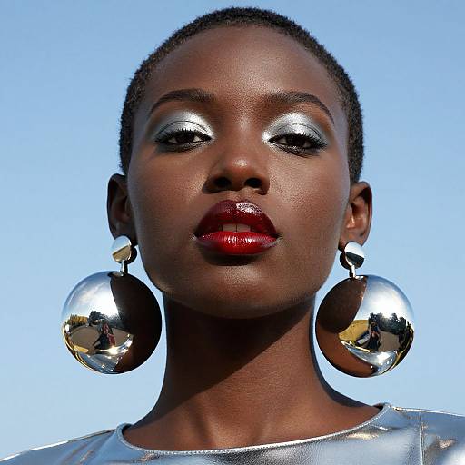 Avant-Garde Metallic Beauty Portrait