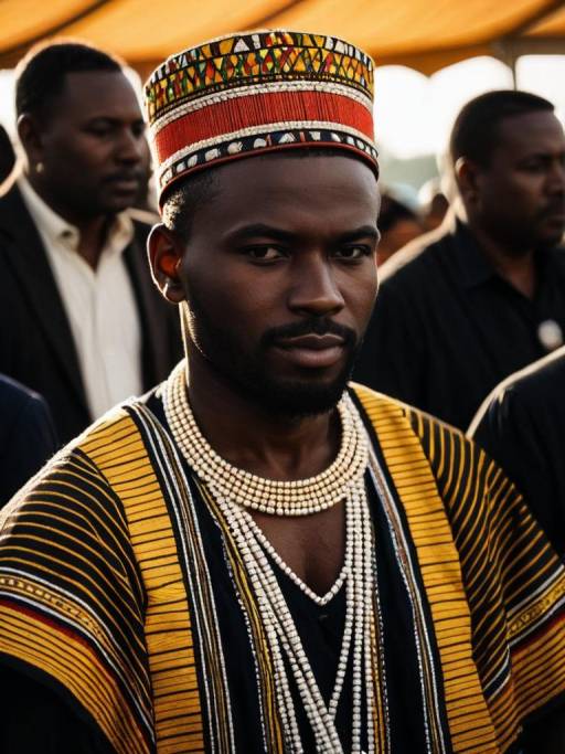Man in Traditional African Outfit