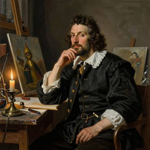 Vinci-Style Visionary Artist Portrait