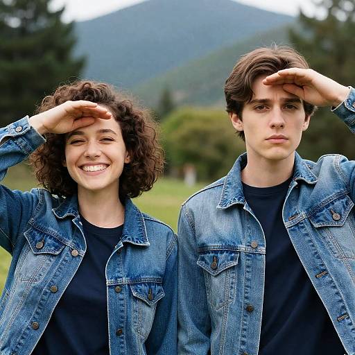 Outdoor Portrait of Two Friends