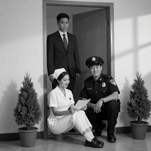 Studio Portrait of Diverse Figures