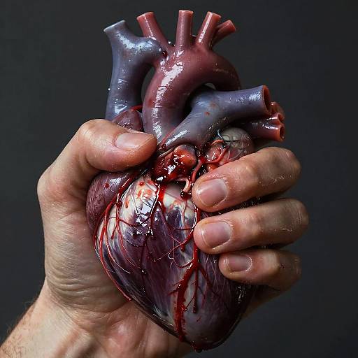 Realistic Hand Squeezing Anatomical Heart