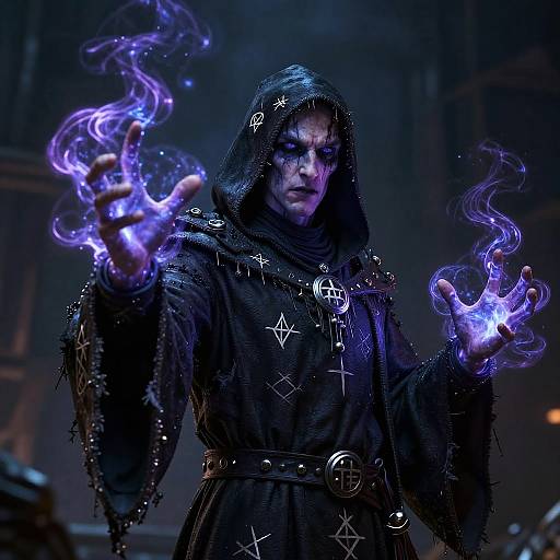 Dark Sorcerer Casting Necrotic Magic