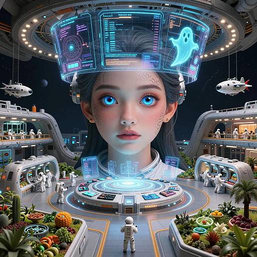 Holographic Space Station Neon Siren