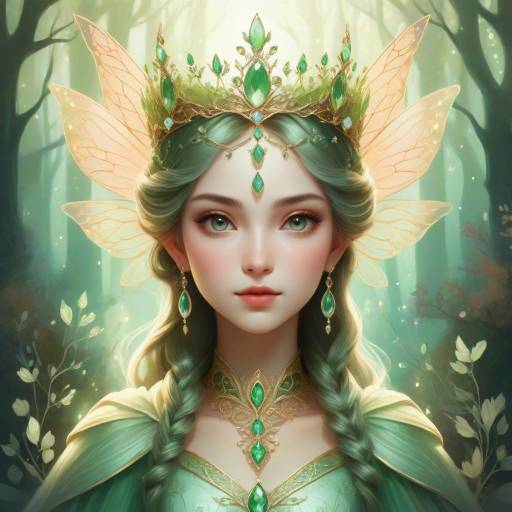 Fantasy Fairy Queen in Enchanted Forest