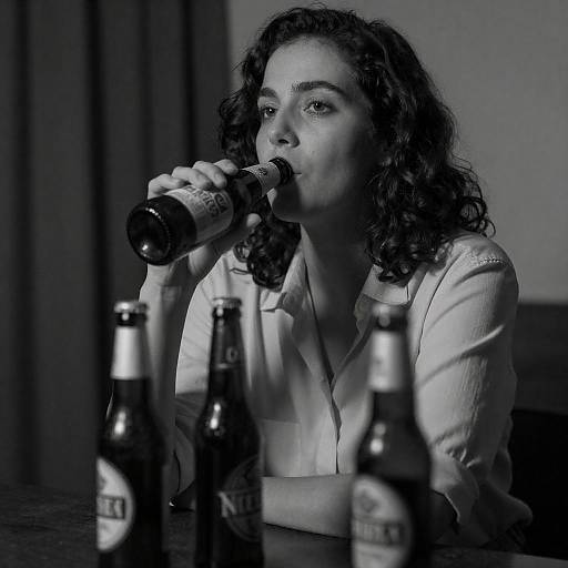 Moody Black-and-White Portrait of a Woman
