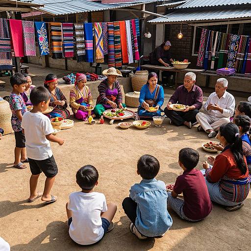 Traditional Galagan Festival Celebration Scene