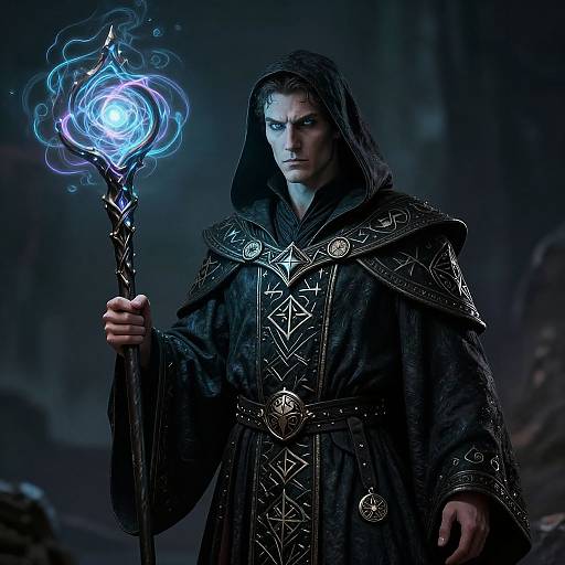 Mysterious Sorcerer Fantasy Portrait