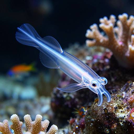 Bioluminescent Transparent Ocean Creature