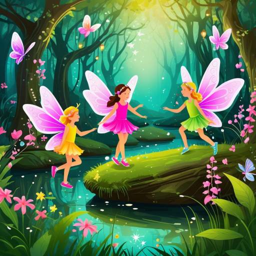 Whimsical Fairies in Hidden Glade Whimsical Fairies in Hidden Glade