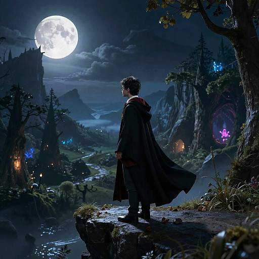 Harry Potter Ranger on Moonlit Cliff