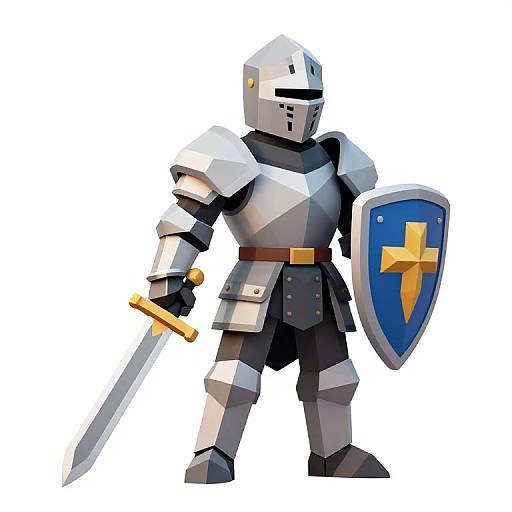 Low Poly 3D Stylized Knight