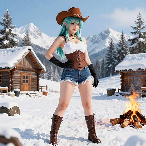 Realistic Full-Body Cute AnnaWaifu