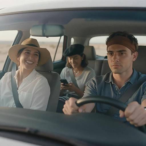 Three Friends Road Trip in Desert