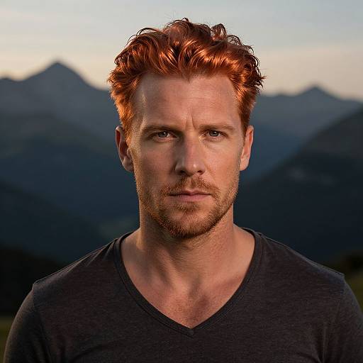 Realistic Portrait of Fit European Man