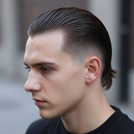 European Man with Classic Slick Back