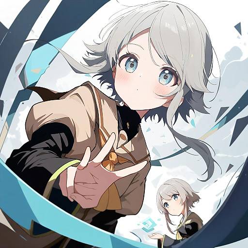 Illustration of Houlen yabusame, len'en in the style of Okota mikan