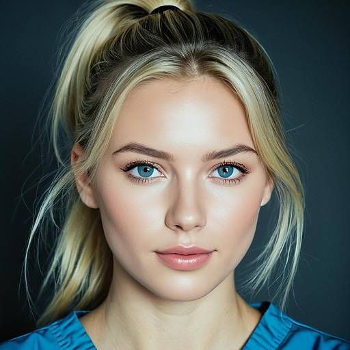 Portrait of Young Woman in Dressy Scrubs
