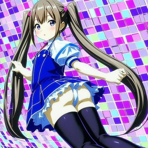 Illustration of Arisaka mashiro, ao no kanata no four rhythm in the style of Haruyama kazunori