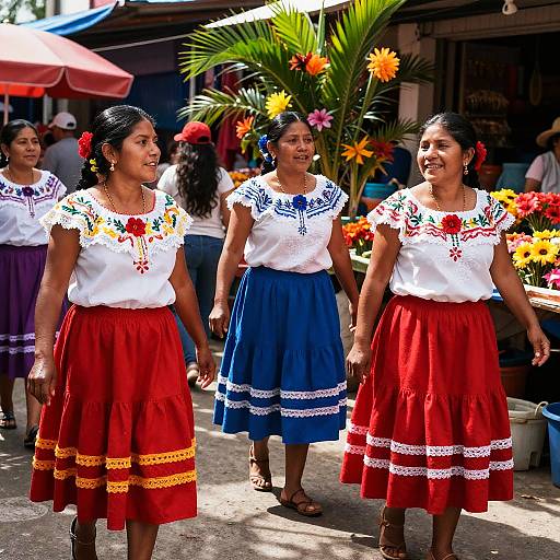 Vibrant Colombian Market Scene