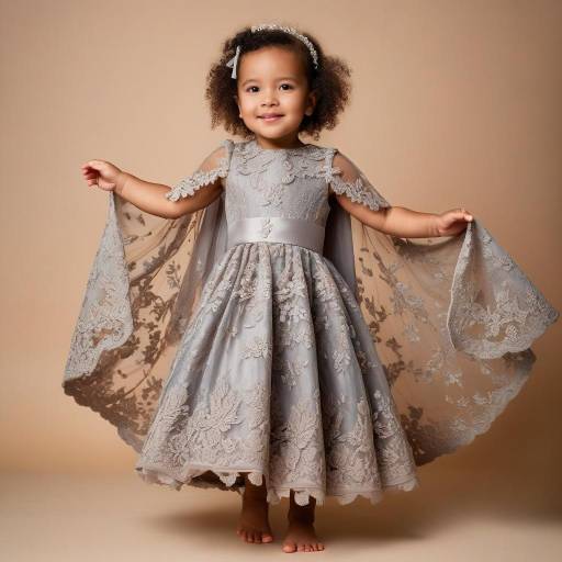 Smiling Toddler in Elegant Lace Dress