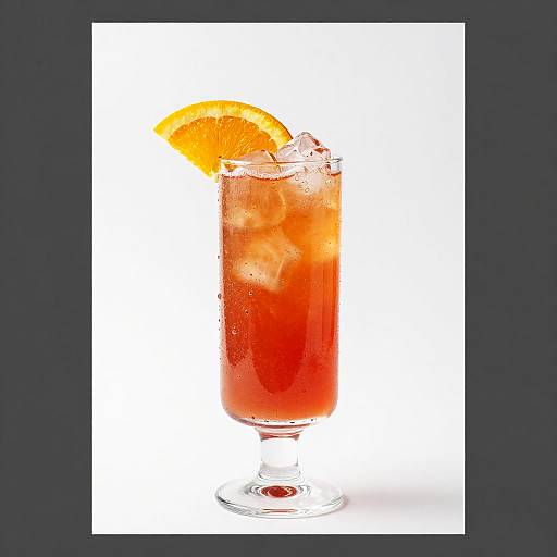 Vibrant Red-Orange Cocktail Photo