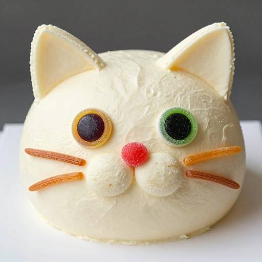 Whimsical Kitty Cake with Candy Features