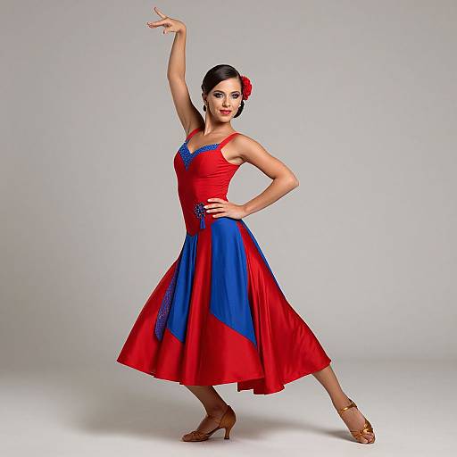 Senorita in Vibrant Dress Dance