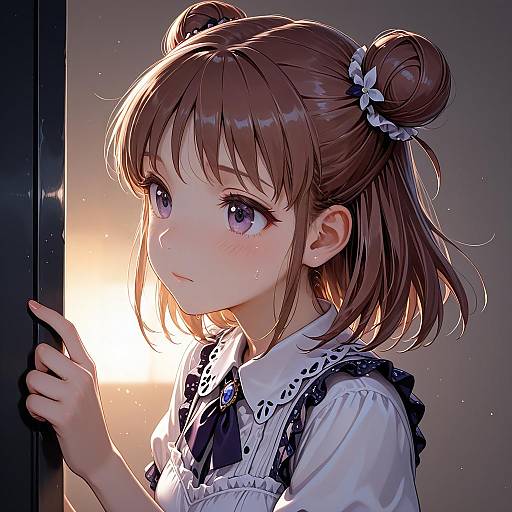 Illustration of Munakata atsumi, idolmaster in the style of No+bi=