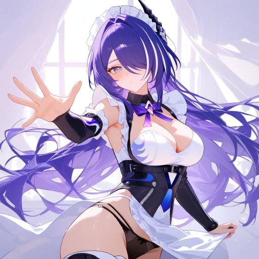 Seductive Cowboy Maid in Sunset Saloon