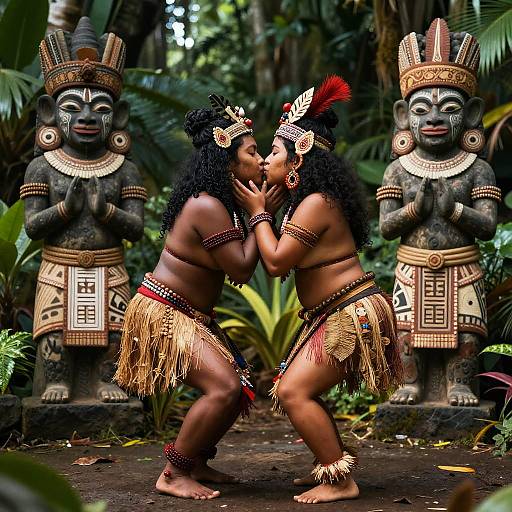 Traditional Polynesian Kissing Ceremony