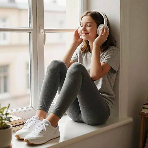Teen Relaxing by Bedroom Window
