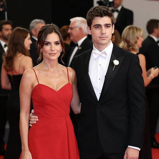 Couple in Formal Attire at Event