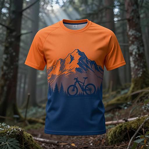 Mountain Biking Graphic Jersey T-Shirt
